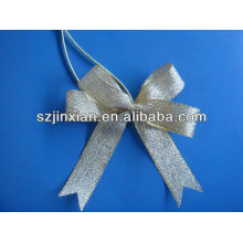 Glitter Silver Ribbon Elastic Bow